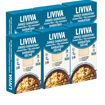 LIVIVA Dried Shirataki Low Carb Plant-Based Gluten Free Pasta - Konjac Noodles - Taste & Cook like Regular Spaghetti & Rice - Di