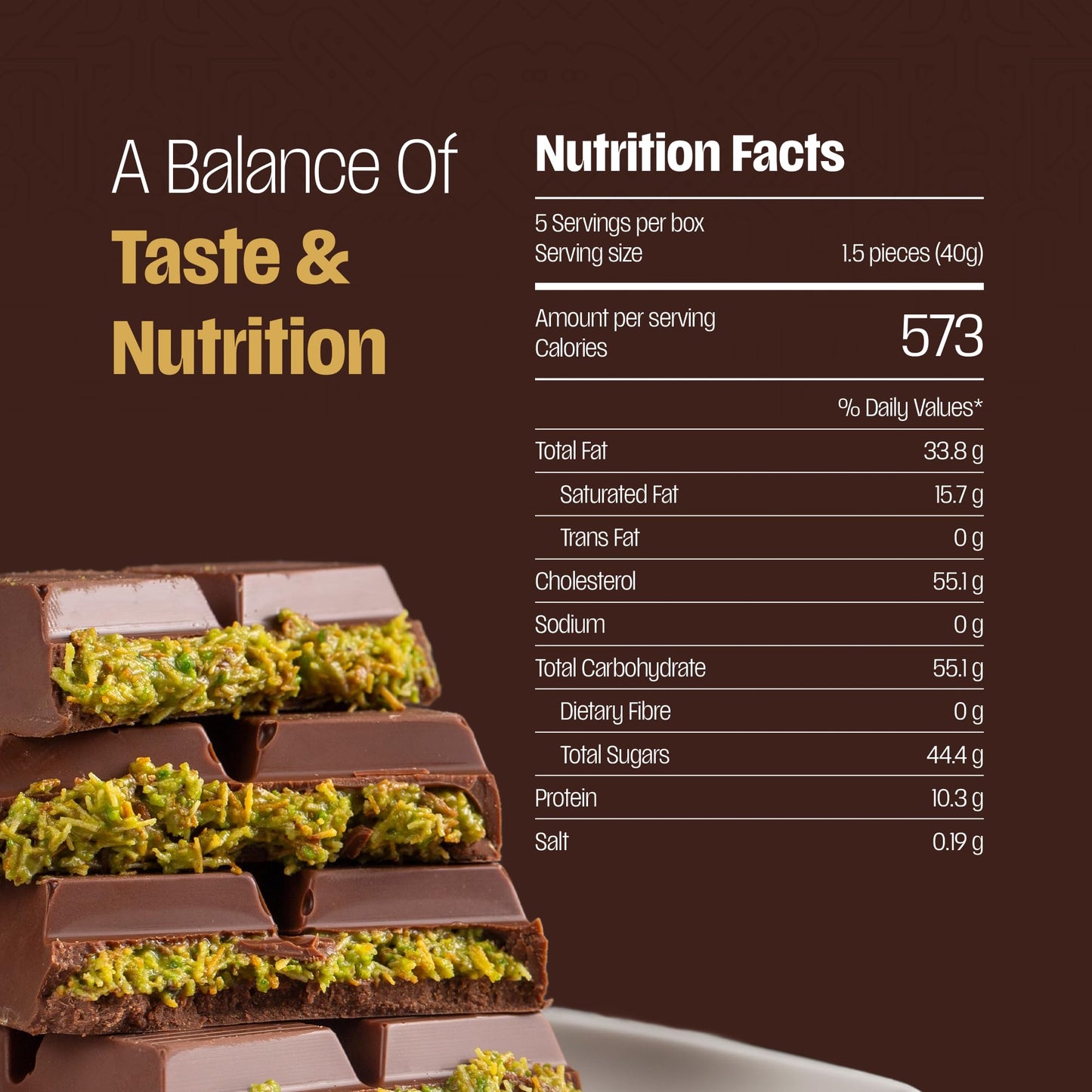 Dubai Pistachio Chocolate Bar, 7Oz - Premium Dubai Chocolate With Pistachio Knafeh Filling | Authentic