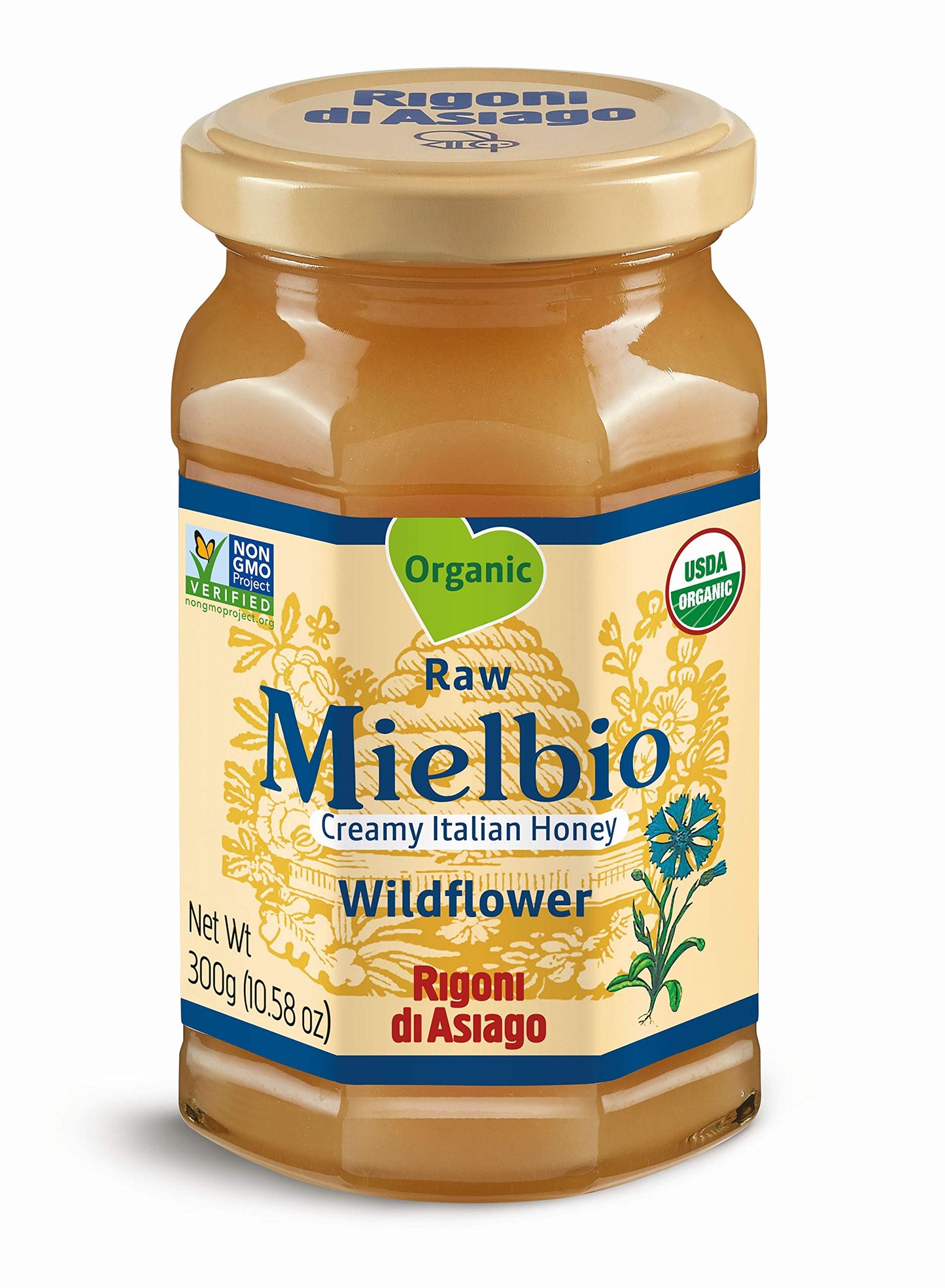 Rigoni di Asiago Organic Raw Creamy Honey, Wildflower, 6 Count