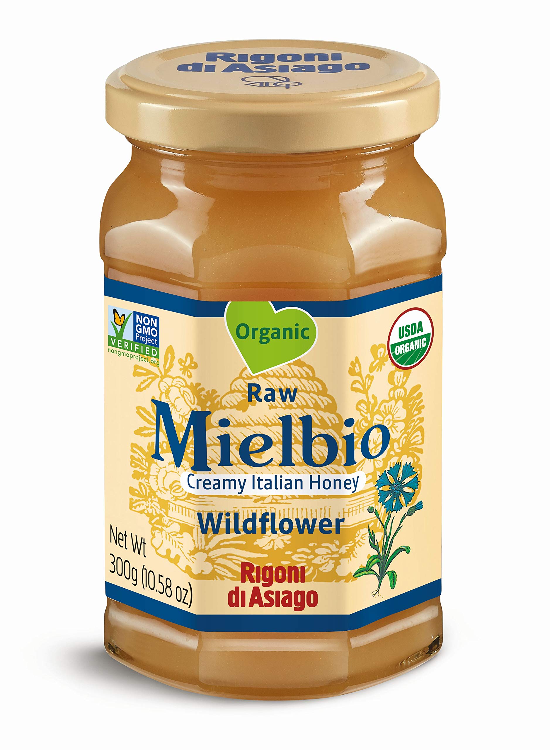 Rigoni di Asiago Organic Raw Creamy Honey, Wildflower, 6 Count