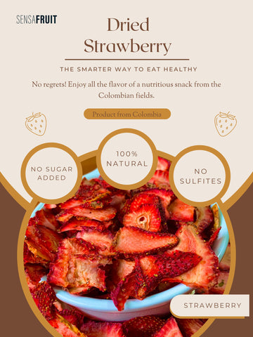 Sensafruit-Dried Strawberry | 100% Natural | No Sugar Added, Unsulfured | Gluten Free | Perfect Snack For Your Family | Direct