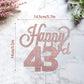 Lingteer Happy 43Rd Birthday Cake Topper - Cheers To 43Rd Birthday 43 Years Old Birthday Party Cake Decorations Sign.