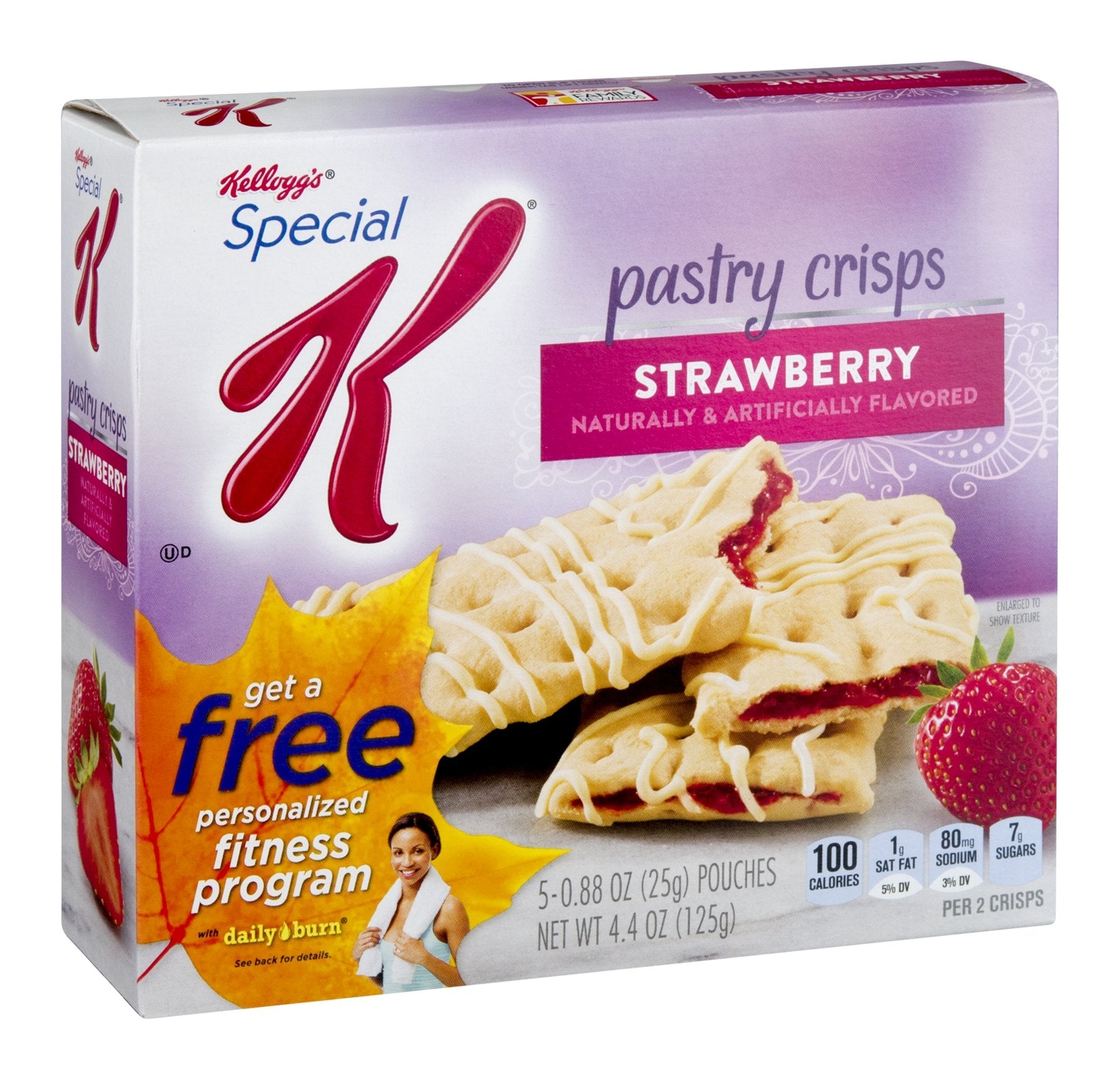 Kellogg's, Special K, Pastry Crisps, Strawberry, 4.4oz Box (Pack of 4)