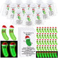 RoundFunny 30 Sets Emotional Support Gifts Bulk Cute Resin Luminous Pickle Taco with Inspirational Card Organza Bag for Coworker