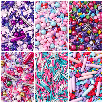 Sprinkles For Cake Decorating, Cupcake, Cookies, Ice Cream Topper, 6 Packs Purple Sprinkles, Pink Of Assorted Sprinkles For Cake