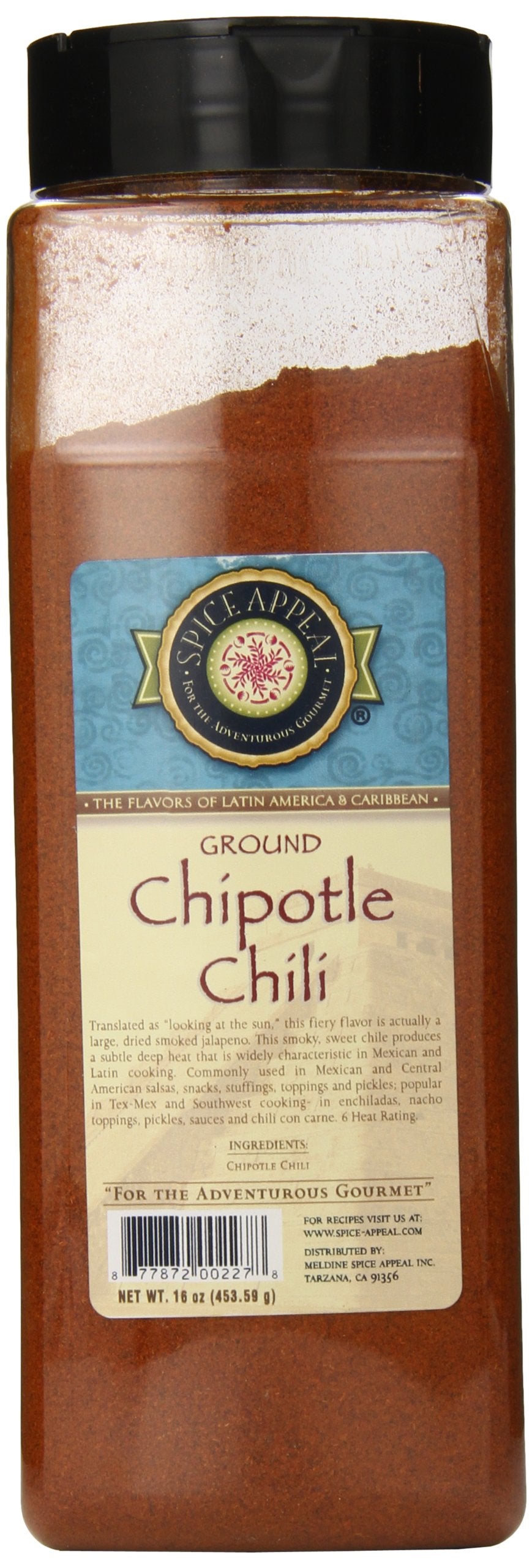 Spice Appeal Chipotle Chili Ground, 16 Ounce, 1 Pound (Pack of 1)