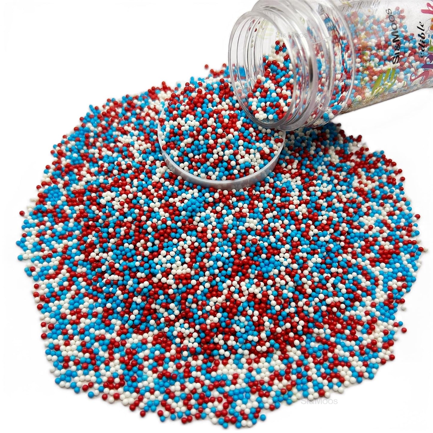 Se Si&Moos Red White And Blue Sprinkles For Cake Decorating Patriotic Sprinkles 4Th Of July Independence Day Cupcake Decorations