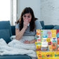 Flu Get Well Gift Basket Care Package – Snacks, Vitamin C, Medicine, Greeting Card, Wipes & Fun Activities – Comfort Gift Set With Tea, Stress Relief Colds, Flu, Allergies For Mature-Themed & Teenage