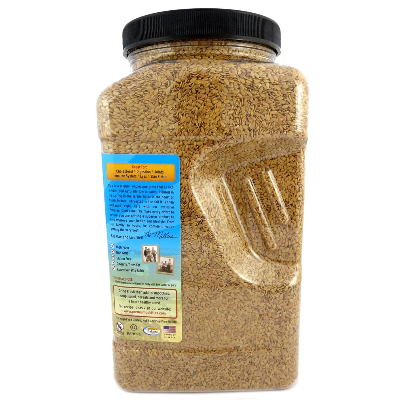 Premium Gold Whole Flax Seed | High Fiber Food | Omega 3 | 96Oz