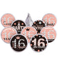 504 Pieces 16 Birthday Favors Stickers Sweet Mini Kisses Candy Stickers Chocolate Drop Labels 16 Round Candy Sticker Favors For