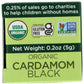 Spicely Organic Cardamom Pods Black Whole 0.20 Ounce Ecobox Certified Gluten Free