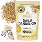 BREWIX Dandelion Root Detox Tea - Caffeine-Free Herbal Blend with Ginger, Tulsi & Turmeric, 25 Pyramid Tea Bags