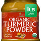 Organic Turmeric Powder 1 Pound Jar by Jiva Organics - 100% Raw with Curcumin - Lab Tested & Reports Available - Raw from India