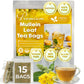 FRESHDRINKUS Premium Mullein Leaf Herbal Tea Bags, 100% Natural, Vegan, 15 Tea Bags