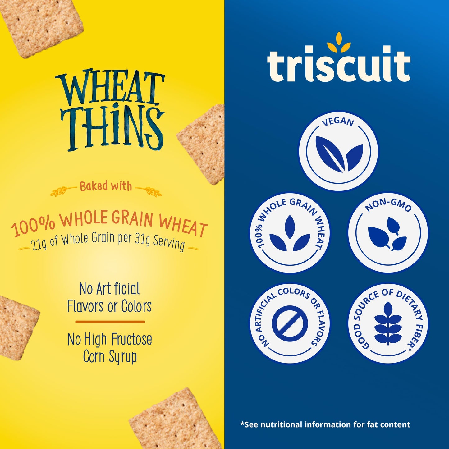 Triscuit Original Whole Grain Wheat Vegan Crackers and Wheat Thins Original Whole Grain Wheat Crackers Variety Pack, 4 Boxes