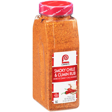 Lawry'S Smoky Chile & Cumin Rub, 25 Oz - One 25 Ounce Container Of Smoky Chili And Cumin Flavored Rub Made Of Chipotle Chili Pepper, Red Pepper, And Cumin For Beef, Chicken, And Grilled Vegetables