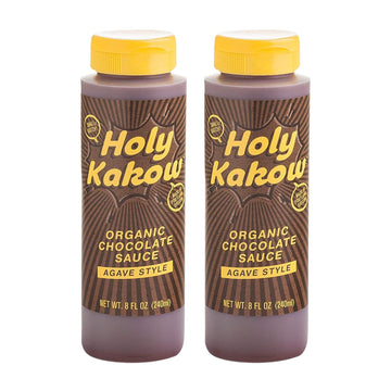 Holy Kakow Organic Chocolate Sauce - Chocolate Syrup, Organic, Sugar Free, Sweetened with Agave, Real Food Ingredients, Specific