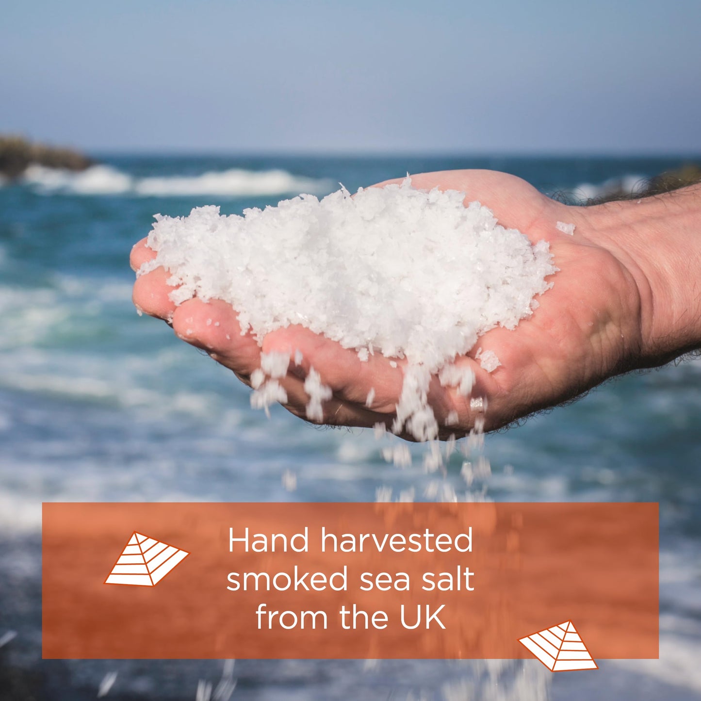 Cornish Sea Salt Smoky Flakes | Cooking & Hydration | Hand-Harvested in Celtic Waters | 1.8 oz Resealable Tub (Pack of 1)