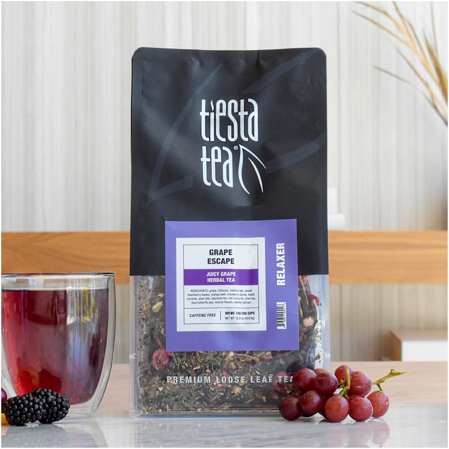 Tiesta Tea G  Escape Herbal Tea - Non-Caffeinated, Loose Leaf, 16 oz Bulk Pouch - Makes Up to 200 Cups