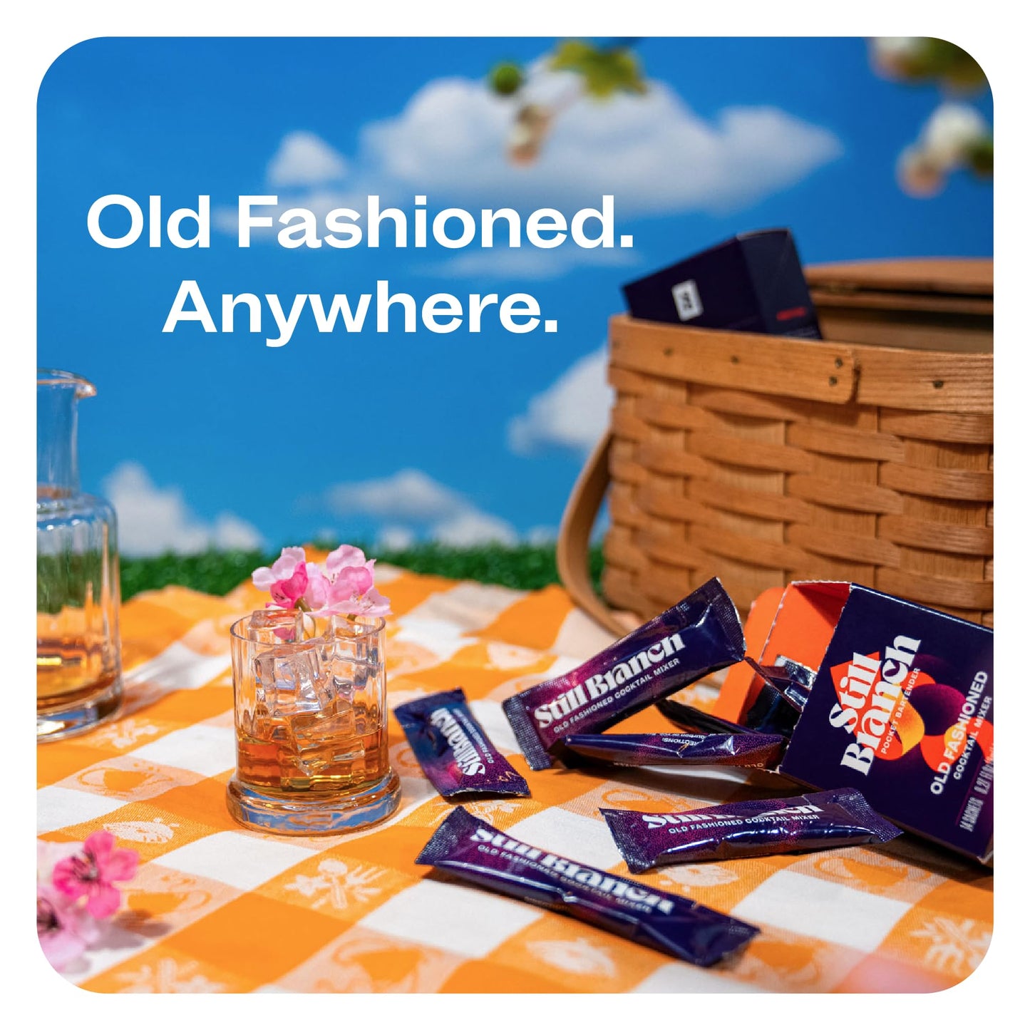 Still Branch Old Fashioned Cocktail Mixer – Handcrafted Syrup with Real Bitters – 28 Single-Serve Sachets