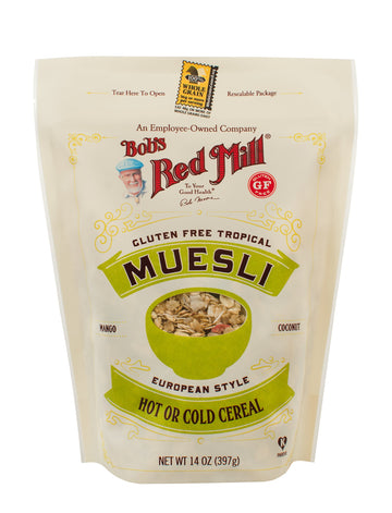 Bobs Red Mill Gluten Free Tropical Muesli, 14oz (Pack of 1) - Gluten Free, Non GMO, Whole Grain, Kosher