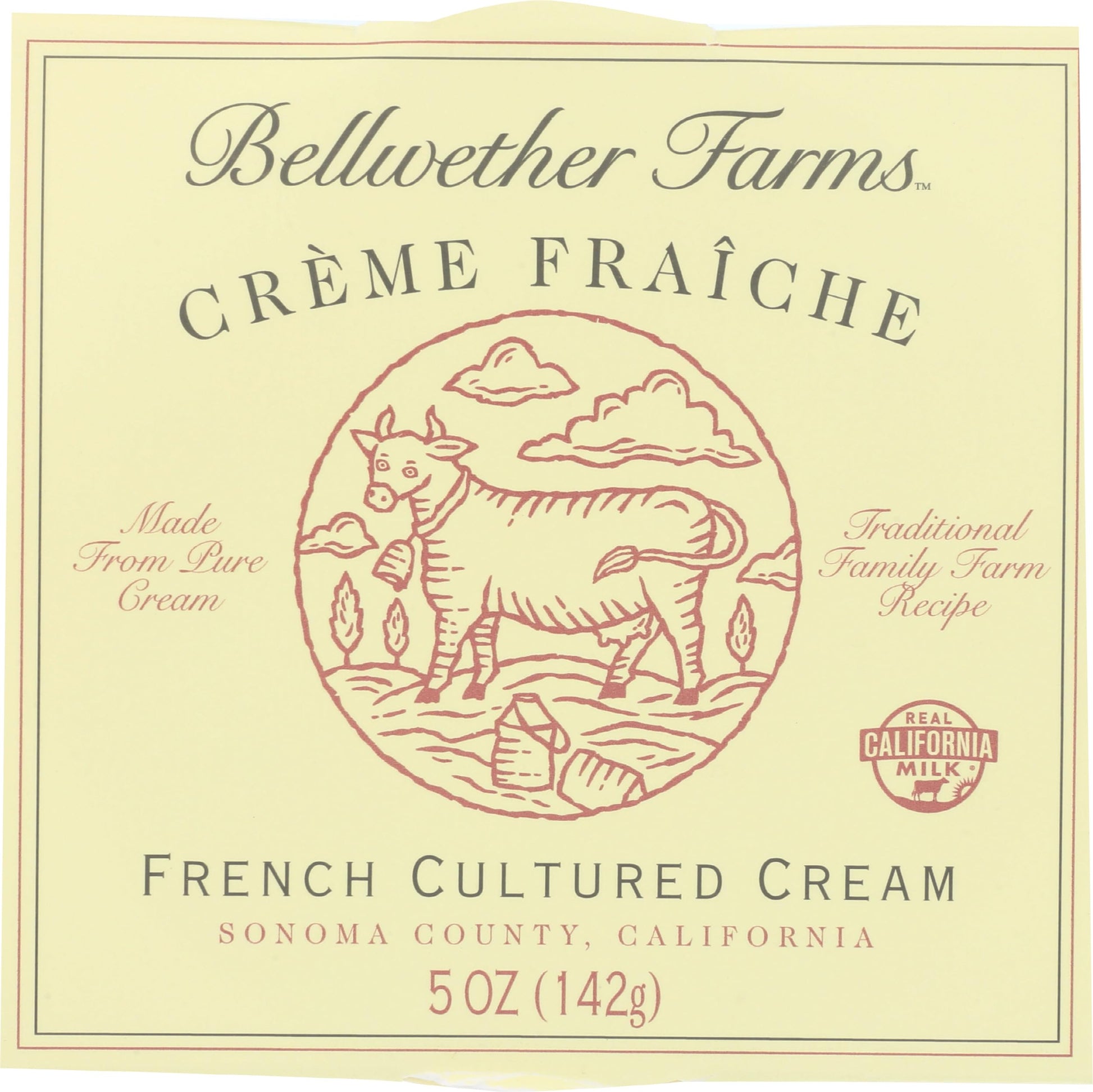 Bellwether Farms Creme Fraiche French Cultured Cream, 5 Oz