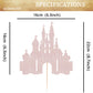 EONNCNT Castle Cake Topper - Rose Gold Glitter, 6.3 x 8.7, Cardboard, Birthday Party Supplies