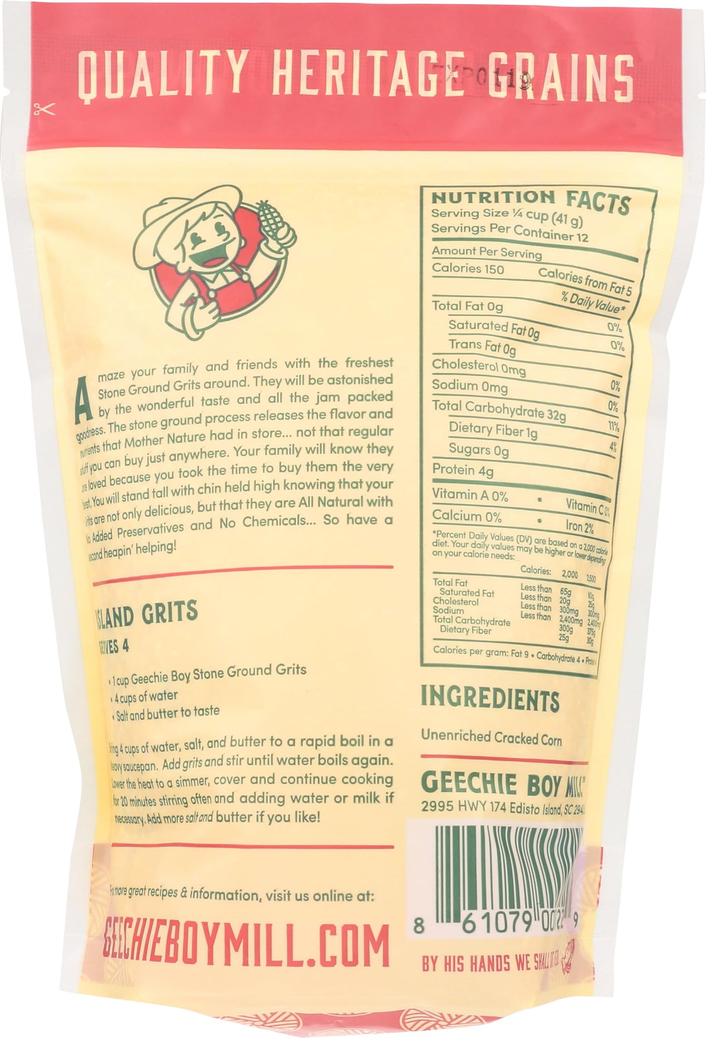 Geechie Boy Mill Yellow Grits, 24 Oz