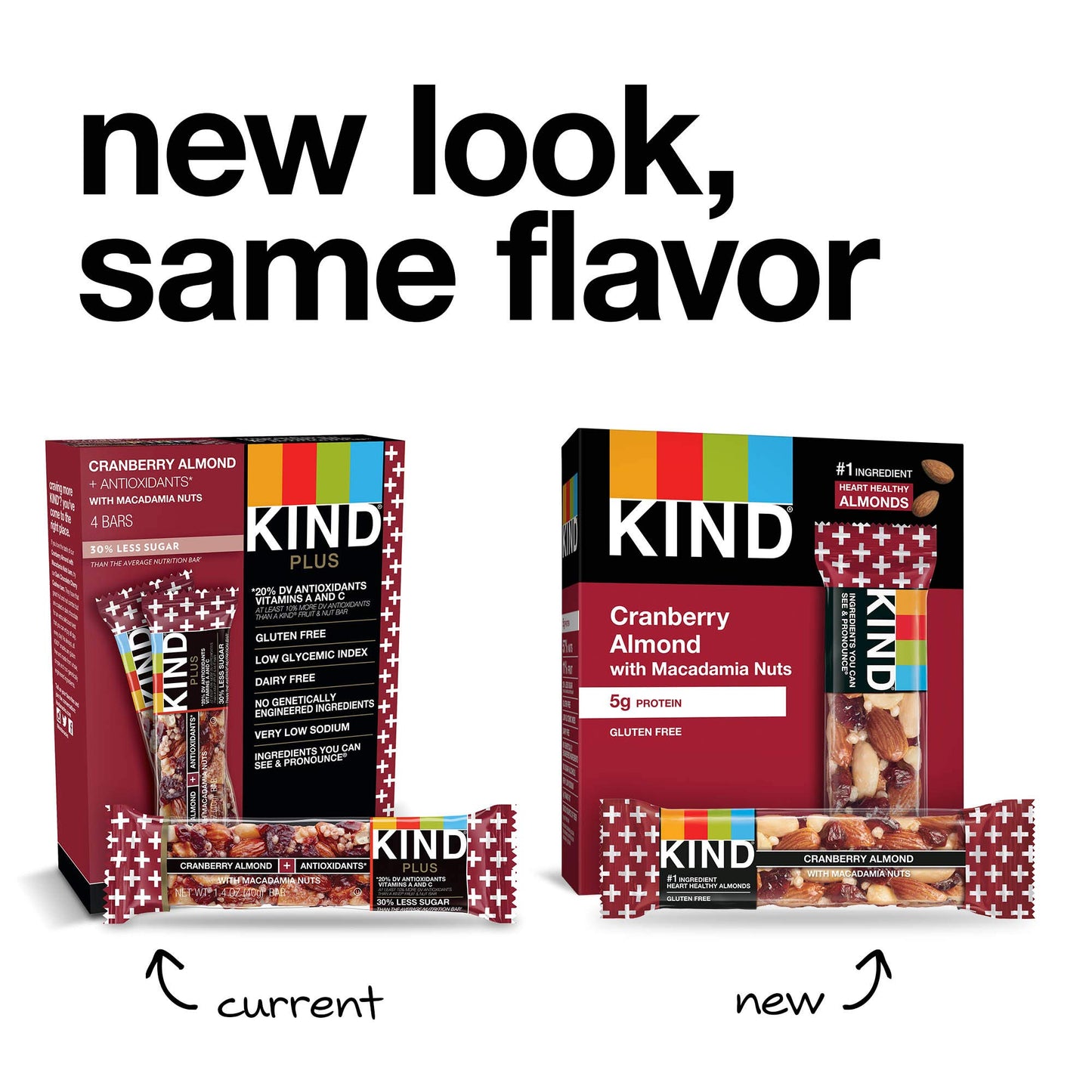 KIND Nut Bars, Cranberry Almond, 1.4 Ounce, 60 Count, Gluten Free, Low Glycemic Index, 5g Protein