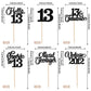 Rssta i Cupcake Toppers 24 Pack Glitter 13th Birthday Decorations Black