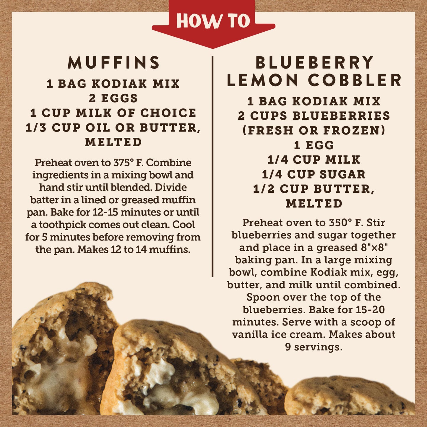 Kodiak Cakes Power Bake, Protein Muffin Mix, Blueberry Lemon, 14 Ounce (Pack Of 6)