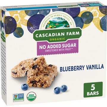 Cascadian Farm Organic Blueberry Vanilla Chewy Granola Bars, 6 Oz, 5 Ct (0021908123387)