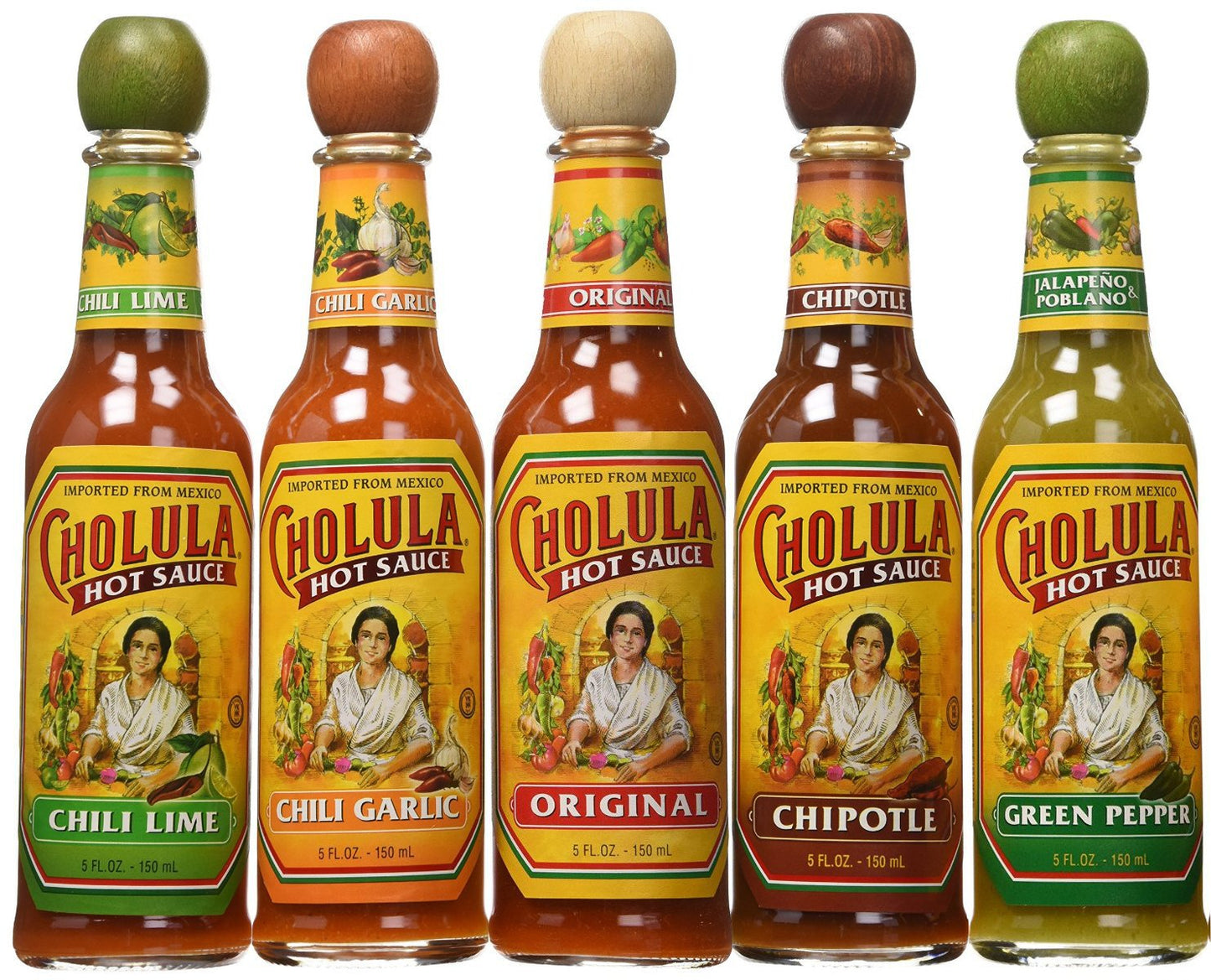 Cholula Hot Sauce Variety Pack - 5 Different Flavors