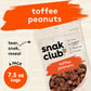 Snak Club Toffee Peanuts, Candied Peanuts with Praline Coat and Sweet Cream, Gluten-Free and Kosher Snack, 7.5 oz Resealable Bag
