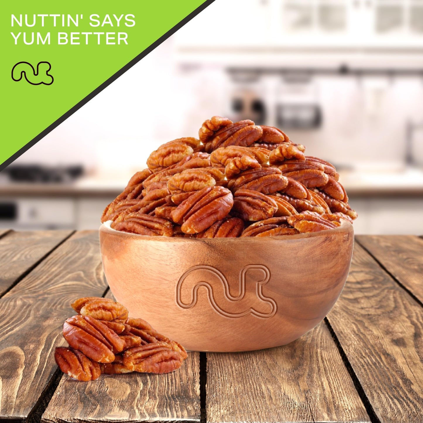 NUT CRAVINGS - Raw Pecans Halves & Pieces, Unsalted, Shelled, (80oz - 5 LB) Bulk Nuts Packed Fresh in Resealable Bag - Kosher He
