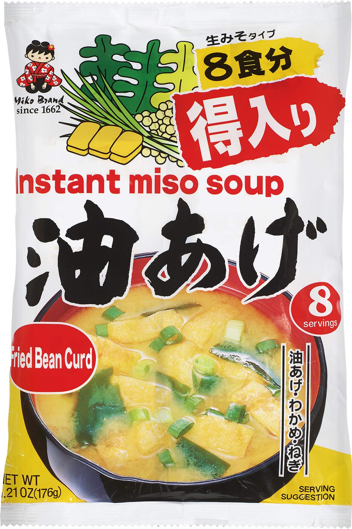 MIYASAKA JOZO USA INC Miko Brand Miso Soup, Bean Curd, 6.21 Ounce, Pack of 1