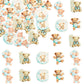 Gyufise 48Pcs Edible Cupcake Toppers, Wafer Paper, Jungle Animal Theme, 1.8x1.4 inches, Blue