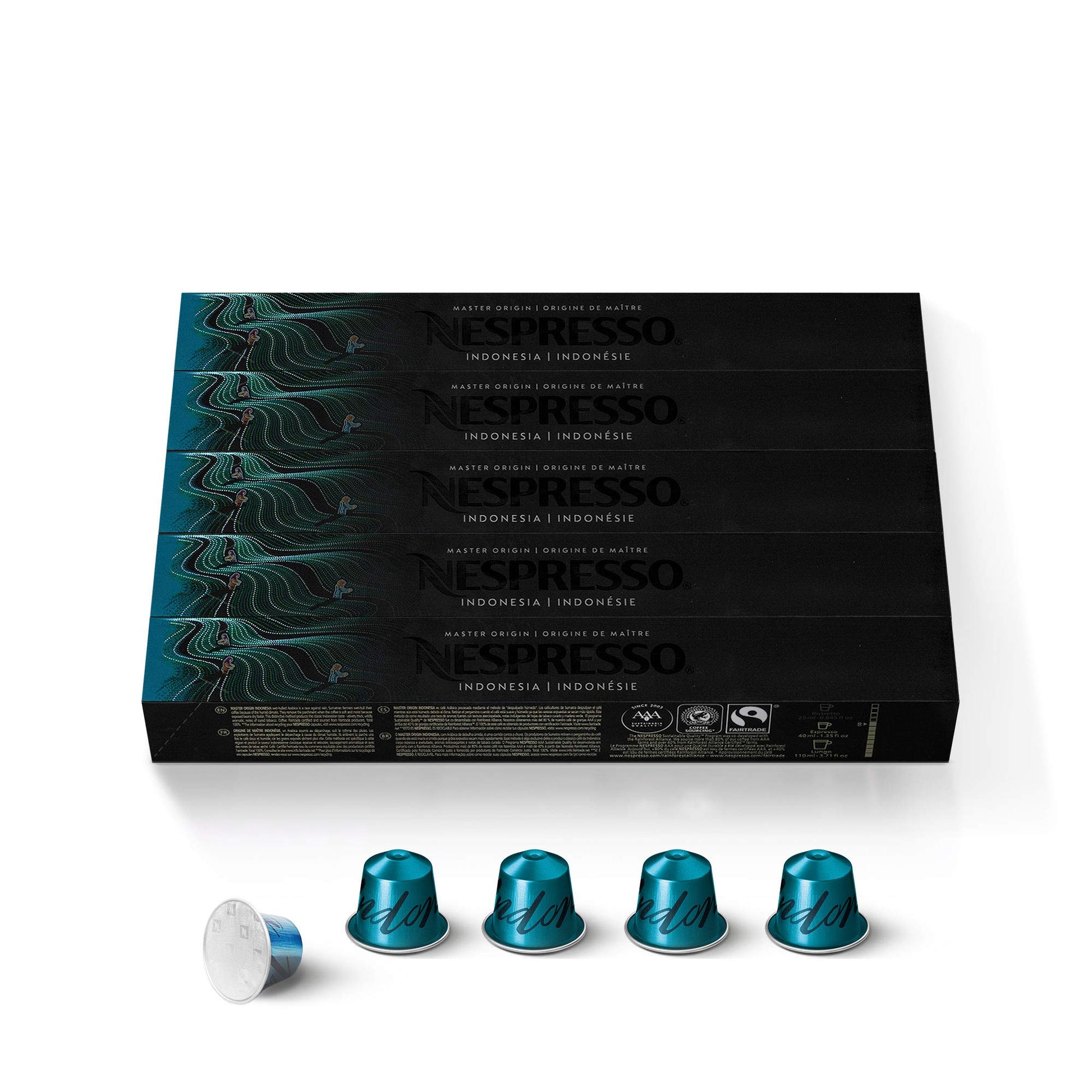 Nespresso Capsules Original Line Dark Roast Coffee Pods, 50 Count, Model A270
