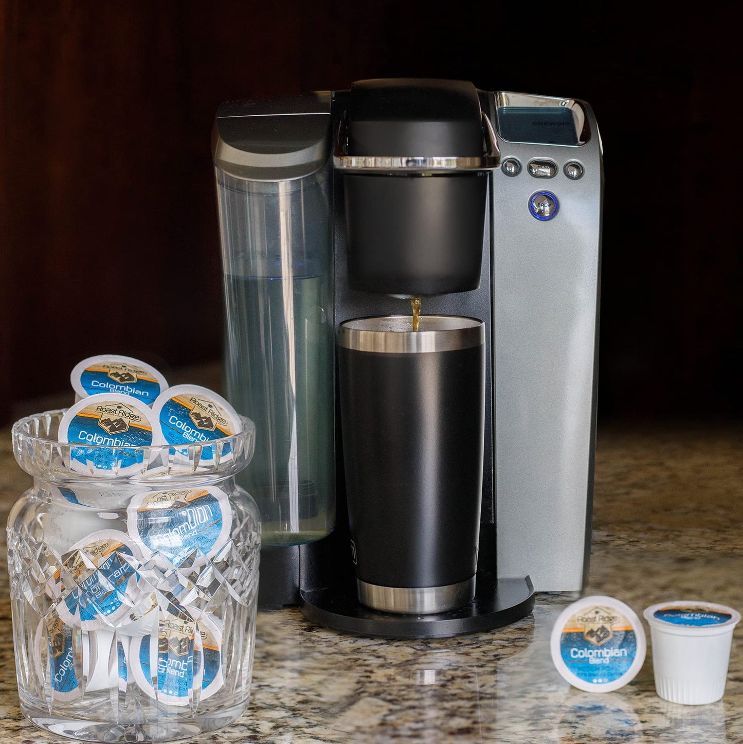 Roast Ridge Single Serve Coffee Pods for Keurig K-Cup malt-inspired  Colombian Blend  Medium Roast  60 Count