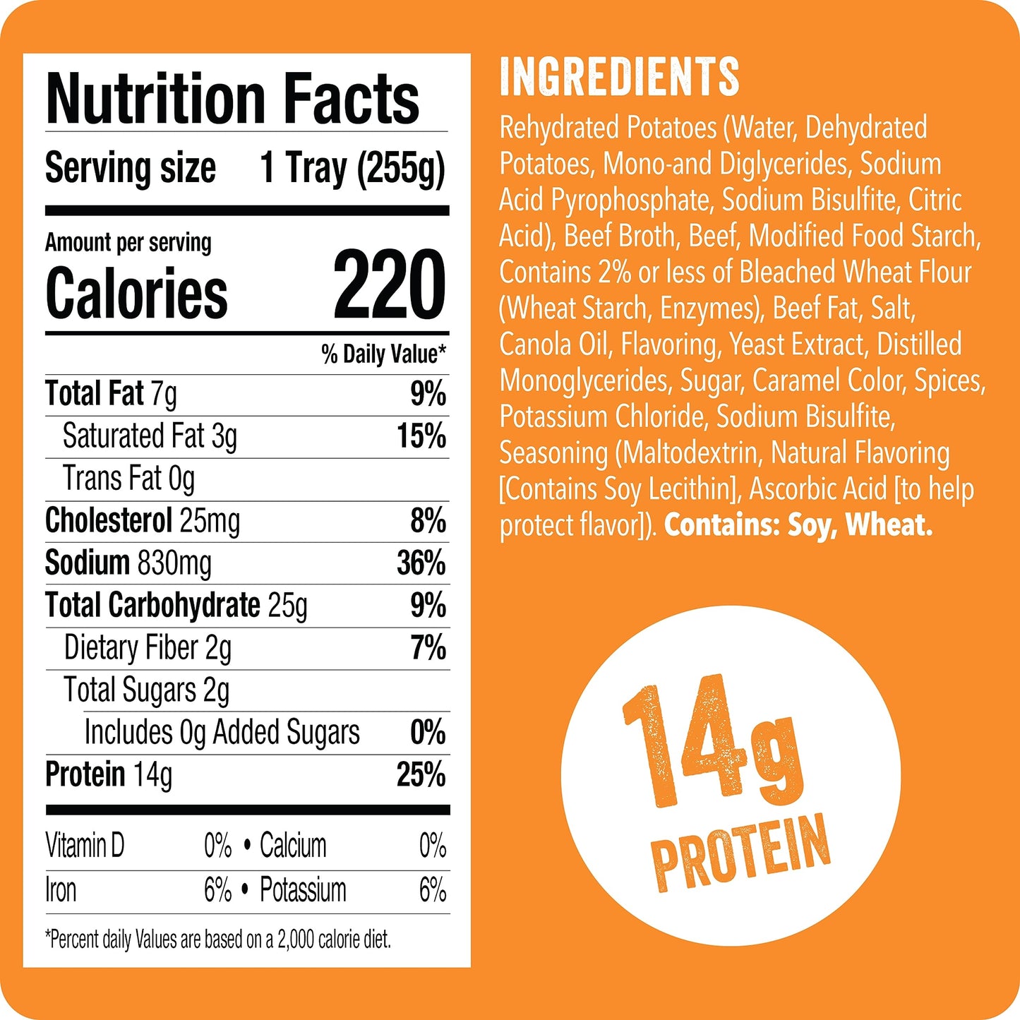 HORMEL COMPLEATS Roast Beef & Mashed Potatoes Microwave Tray, 9 Ounce (Pack of 6)