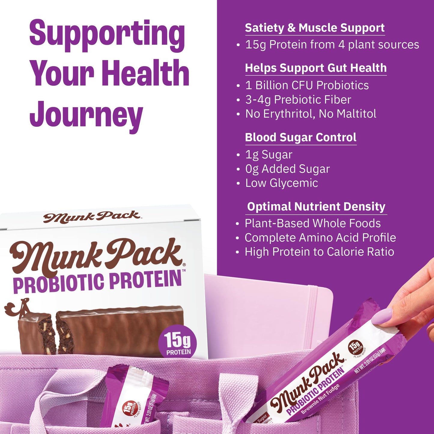 Munk Pack Keto Protein Bars | 15g Protein, 1g Sugar, 4g Net Carbs | Vegan | 12 Count