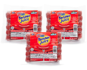Purefoods Tender Juicy Hotdog Regular, 3 Packs (12 oz), Filipino Favorites, Filipino Food