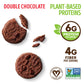 Lenny & Larry's The Complete Crunchy Cookie, Double Chocolate, 6g Plant Protein, Vegan, Non-GMO, 4.25 Ounce Pouch (Pack of 6)