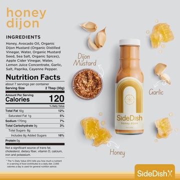 Honey Dijon Dressing (Pack Of 3) - Seed Oil Free Salad Dressing Made W/Avocado Oil - Refined Sugar Free, Dairy & Gluten Free Dip