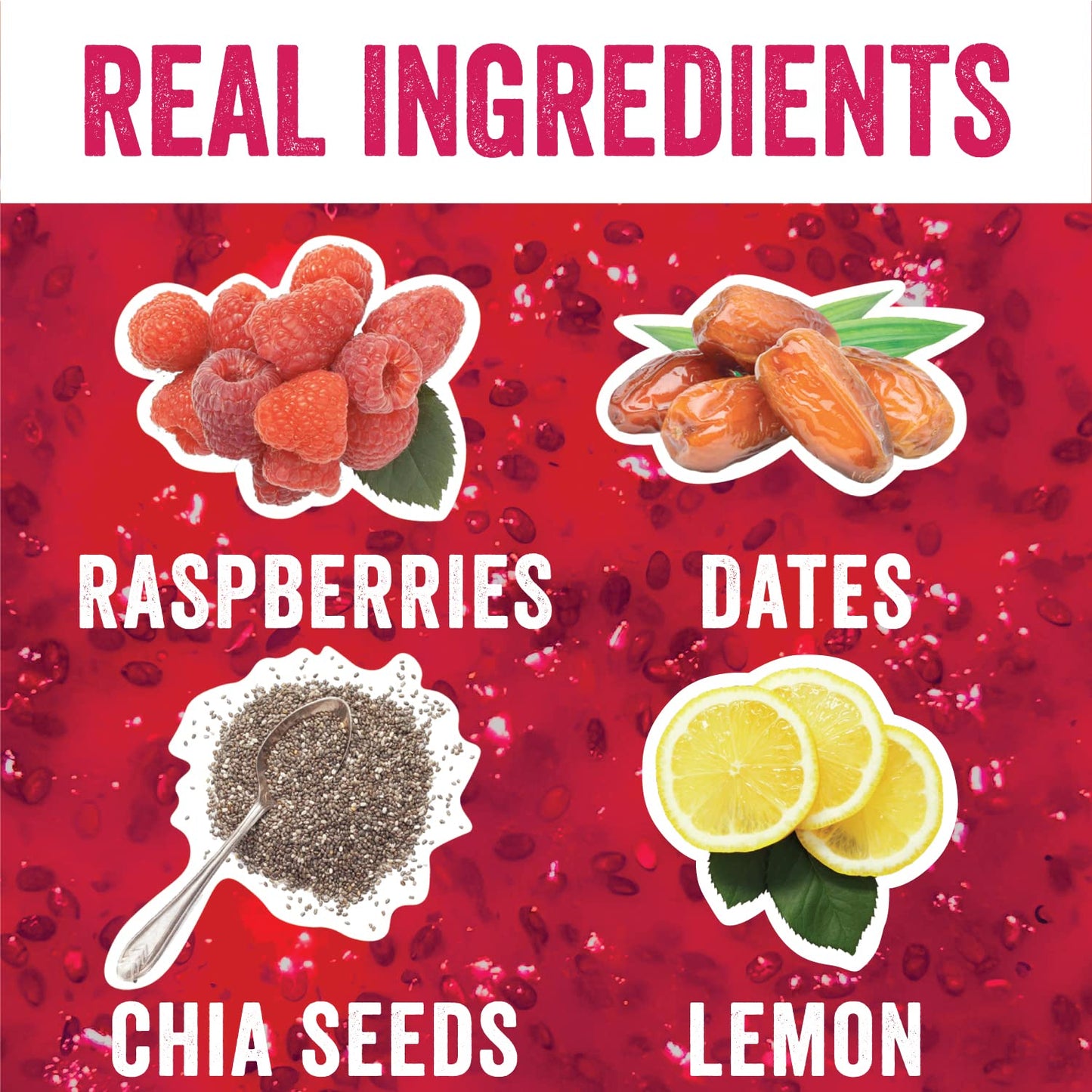 Chia Smash Superfood Jam Packets | Vegan, Whole 30, Keto | 10 Packets | Raspberry