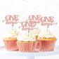 Ercadio 24 Pack Onederful Cupcake Toppers Rose Gold Glitter Onederful Cupcake Picks Onederful Cupcake Decorations For Baby Showe