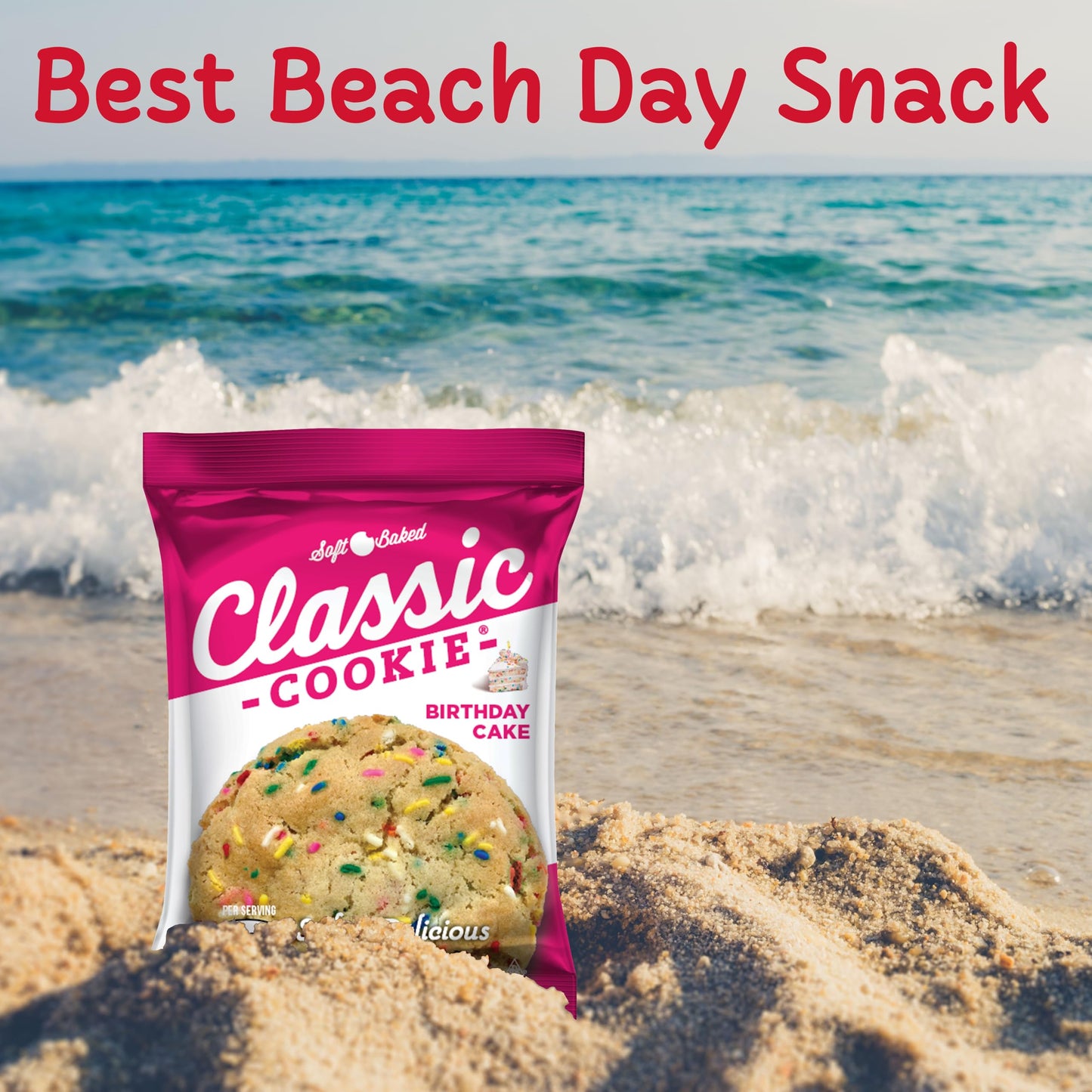 Classic Cookie, Soft Baked Cookie, Birthday Cake Cookie 3Oz, 8 Count Pack