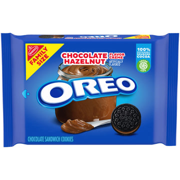Oreo Chocolate Hazelnut Creme Chocolate Sandwich Cookies, Family Size, 17 oz