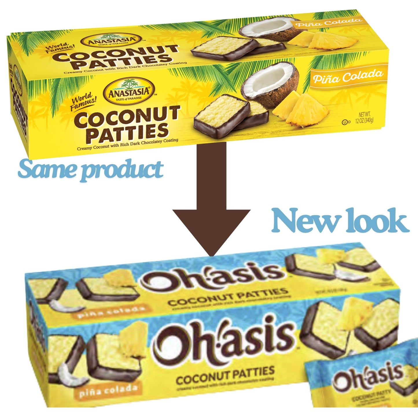 Chocolate Coconut Patties, Anastasia, Oh Asis! Key Lime Patties - Pina Colada Chocolate-Covered Coconut Treats (Pack of 2) - Per