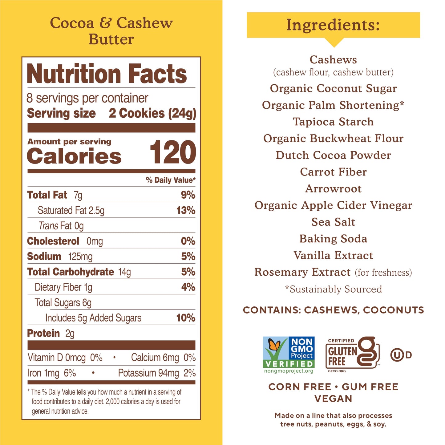 Simple Mills cocoa cashew crAme Sandwich cookies - gluten Free, Vegan, Healthy Snacks, 67 Ounce (Pack of 1)